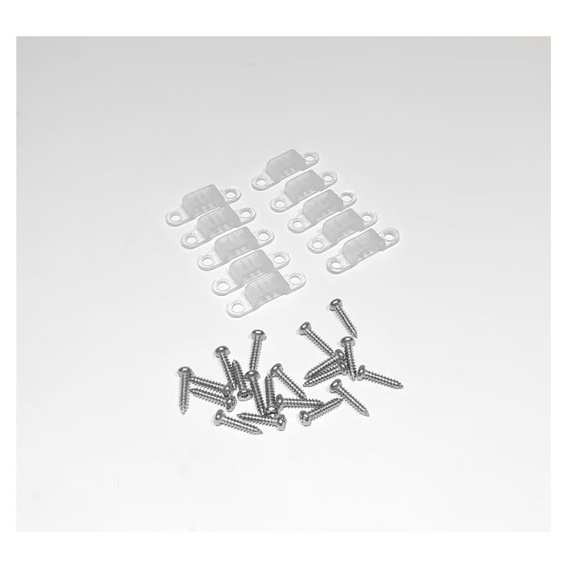 CABLE CLAMP + SCREWS FOR LED REEL 2835 (10 CLAMPS / 20 SCREWS)