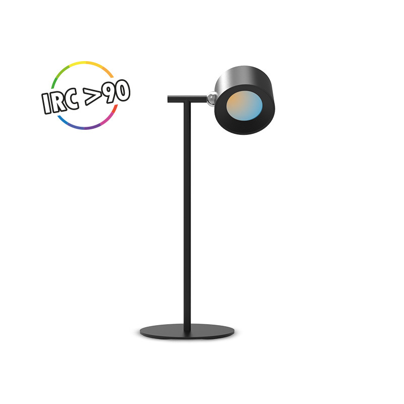 DESKTOP LAMP ROUND BLACK 2W CCT IRC90 DIM