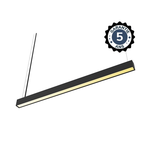 [100695] Linéaire LED prismatique Noir 2 CCT 36W Dimmable DALI 2 - 1200 mm - Proline - Garantie 5 ans