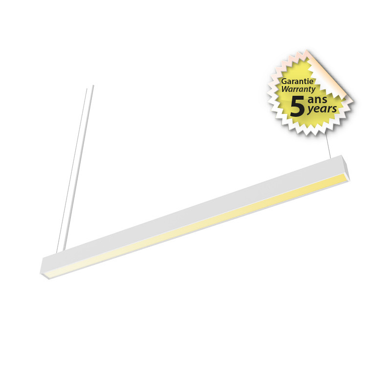 Linéaire LED prismatique Blanc 2 CCT 36W Dimmable DALI 2 - 1500 mm - Garantie 5 ans