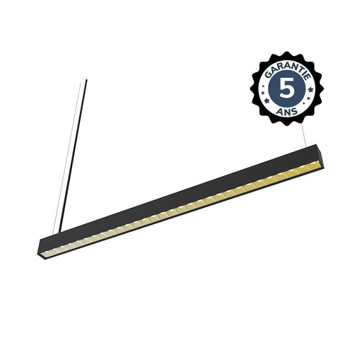 [100699] Linéaire LED réflecteur Noir 2 CCT 24W Dimmable DALI 2 - 1200 mm - Proline - Garantie 5 ans