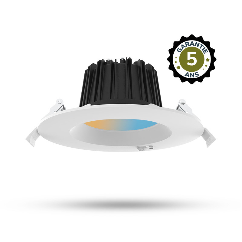 Spot LED CCT multi-puissance 13/18W 3000/4000/6500K Gradable blanc + Détecteur IR - Garantie 5 ans