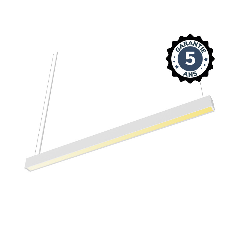 LINEAIRE LED PRISMATISCH BLANC 1200MM CCT 32W GRADABLE DALI2 - PROLINE - 5 JAAR GARANTIE