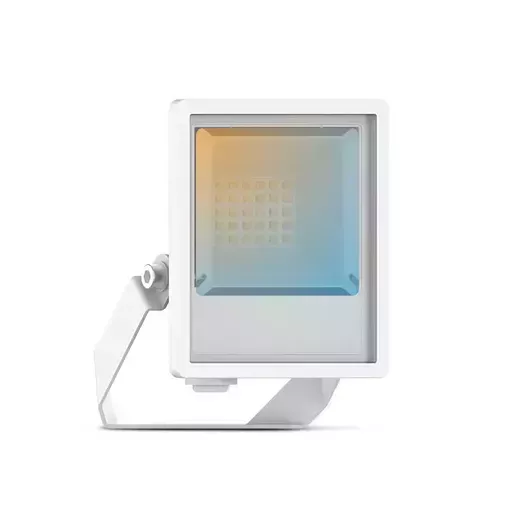 [100929] SCHIJNWERPER LED 10W CCT IP65 WIT LUMOS LITE