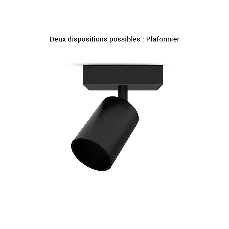 Applique orientable noir GU10