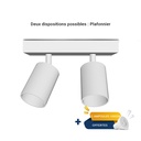 Applique orientable 2 spots blanche GU10 x2