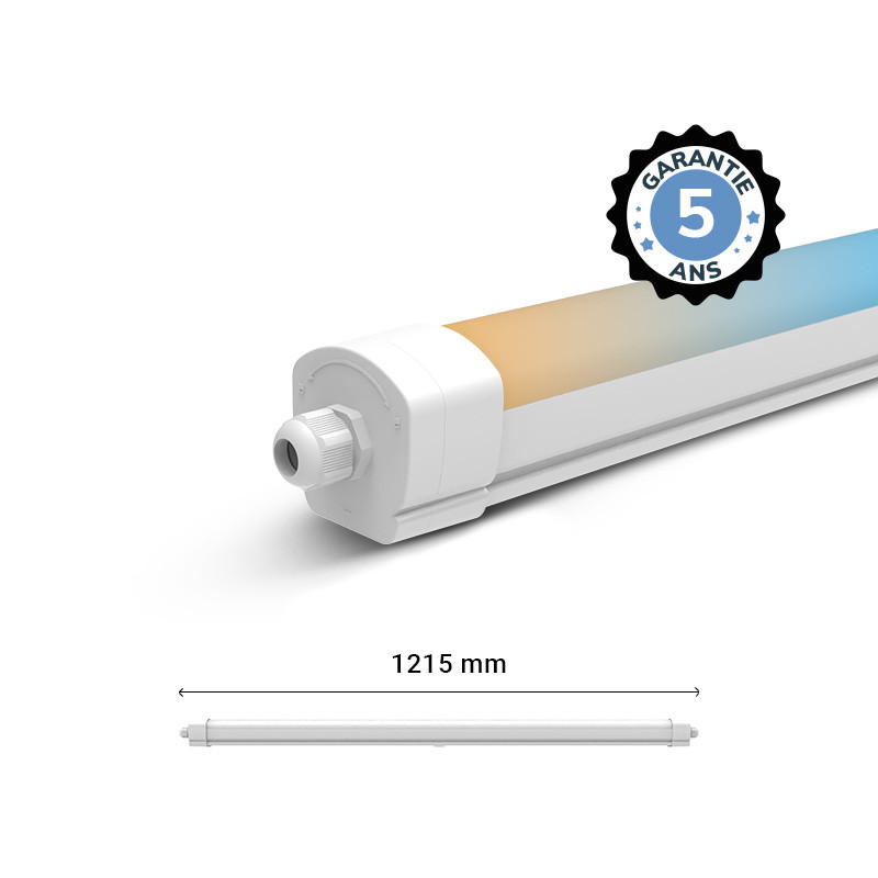 Étanche LED Intégrées DANUBE CCT II - 35W 120CM Traversant - GARANTIE 5 ANS