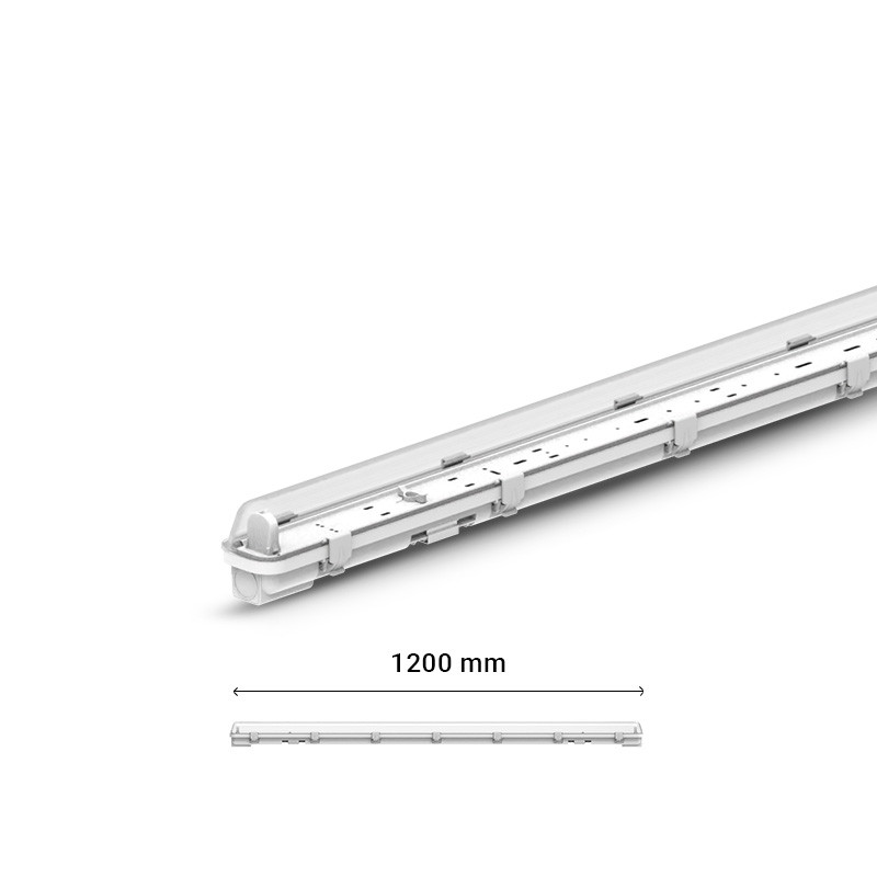 Étanche pour 1 Tube T8 1200 mm PH/Neutre même côté