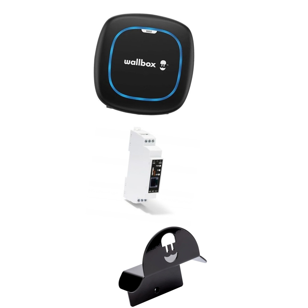 WALLBOX-PULSAR PRO-PROMO BUNDEL-22KW-BLACK-5M-P1-CABLE HOLDER