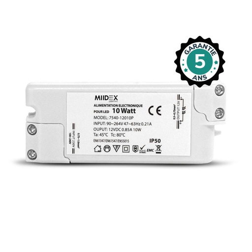 [7540] Alimentation pour LED 10W 12V DC