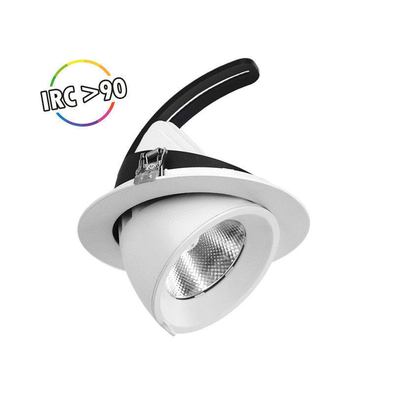 Foco LED Orientable y Basculante con Alimentación Electrónica 10W 3000°K
