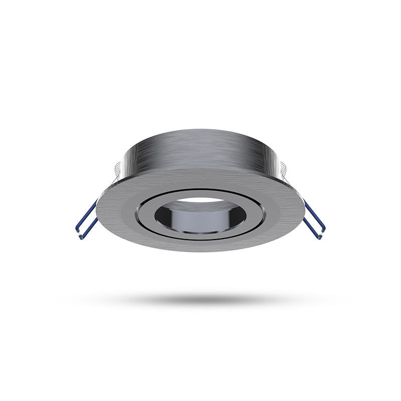SUPPORT PLAFOND ROND INCLINABLE/ORIENTABLE ARGENT Ø92 mm