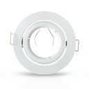 SUPPORT PLAFOND ROND INCLINABLE BLANC Ø95 mm (FIXATION 1/4 DE TOUR )