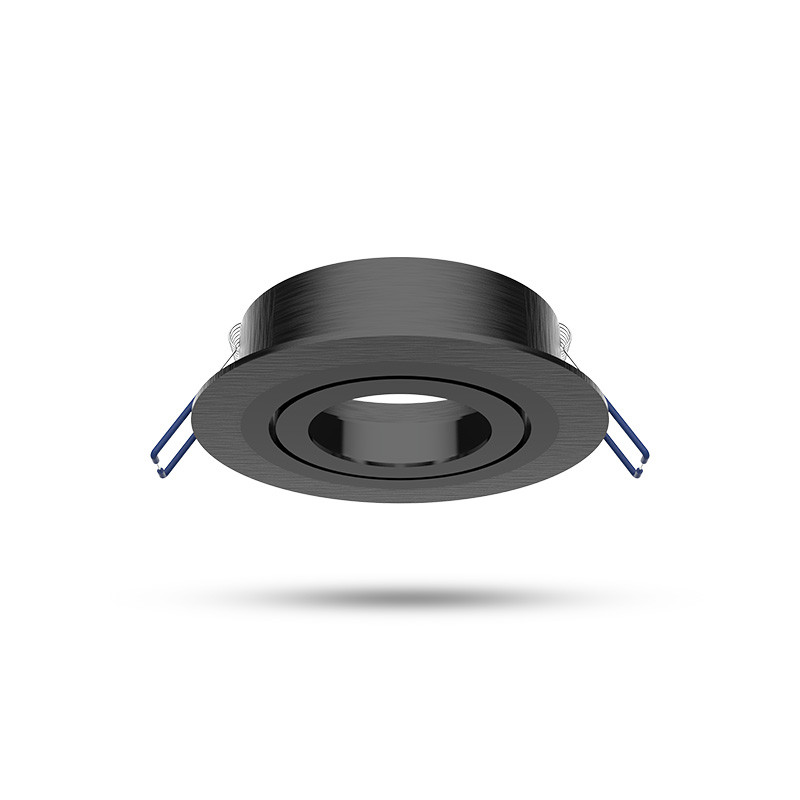 SUPPORT SPOT ROND KANTELBAAR/DRAAIBAAR ZWART Ø92 mm