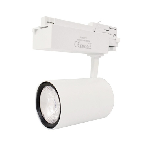 [8357] Spot LED sur Rail Blanc 35W 4000K 3135 LM + adaptateur rail 3 allumages