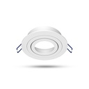 SUPPORT DE SPOT ROND INCLINABLE/ORIENTABLE BLANC Ø92 mm