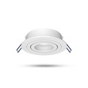 SUPPORT DE SPOT ROND INCLINABLE/ORIENTABLE BLANC Ø92 mm