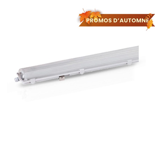 [75921] Waterdicht armatuur LED voor 2 Tubes T8 1200 mm Ph/neutre zelfde kant