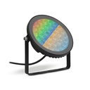 Zwart Flat LED-Schijnwerper 230V 15W RGB + Wit CCT