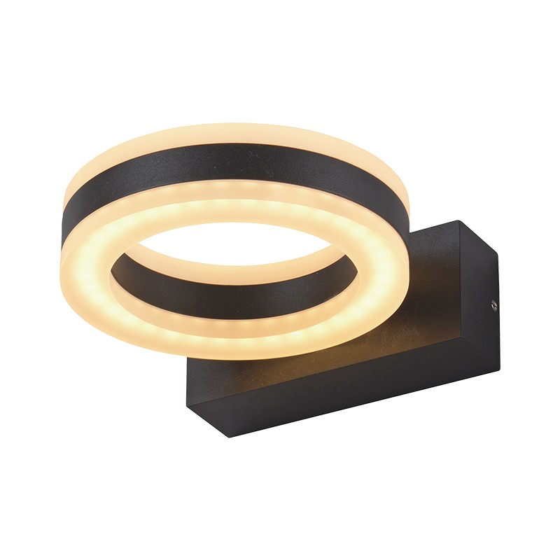Opbouwarmatuur LED 12W Rond 4000K Grijs Anthracite IP54