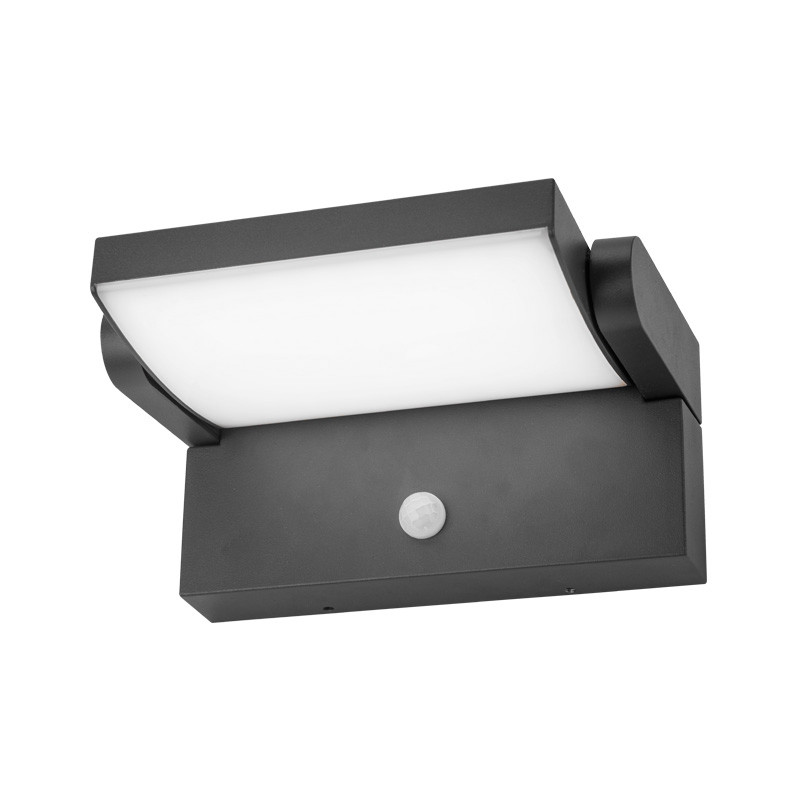 WALL MOUNT LED 12W 4000K BLACK SENSOR