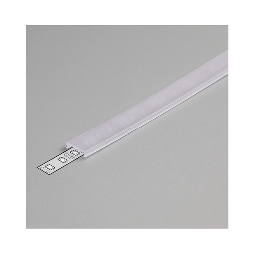 [9856] Diffusor Clip Profiel 15,4 mm Transparant 2m voor LED strips