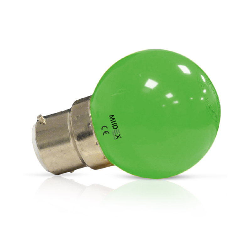 LED lamp B22 Bulb 1W Groen