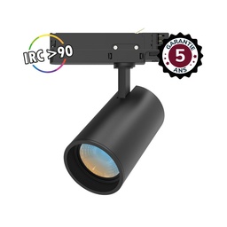[100206] Spot LED sur Rail Noir 35W CCT IRC90 GARANTIE 5 ANS