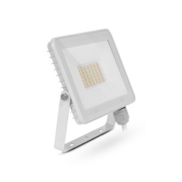 [100244] Projecteur LED Plat Blanc 30W 3000K IP65