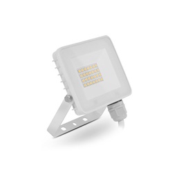 [100242] Projecteur LED Plat Blanc 20W 3000K IP65