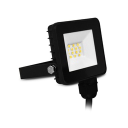 [100070] Projecteur LED Plat Noir 10W 6000K IP65