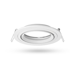[100328] SUPPORT PLAFOND ROND ES111/AR111 INCLINABLE/ORIENTABLE BLANC Ø170 mm