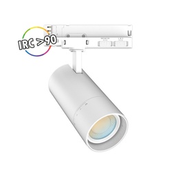 [100393] SPOT SUR RAIL 3PHASE 10/15/20W CCT ANGLE AJUSTABLE - BLANC