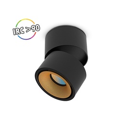 [100487] Opbouwarmatuur G9 x1 Zwart/Gouden Cilindrisch