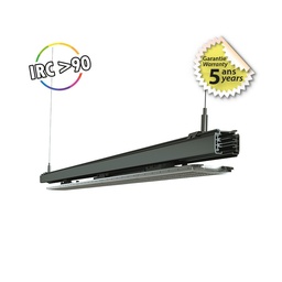 [100692] SPOT ON RAIL - LINEAIRE LED BLACK 1200MM 28/32/36/40W 4000K - TILTABLE 30° - 5 YEAR WARRANTY