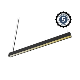 [100701] Linéaire LED réflecteur Noir 2 CCT 30W Dimmable DALI 2 - 1500 mm - Proline - Garantie 5 ans