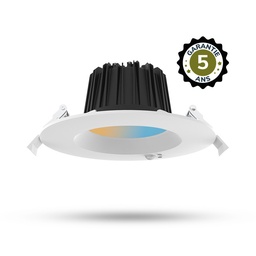 [100858] Spot LED CCT multi-puissance 13/18W 3000/4000/6500K Gradable blanc + Détecteur IR - Garantie 5 ans