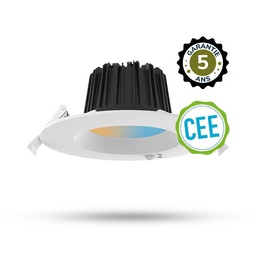[100858] Spot LED CCT multi-puissance 13/18W 3000/4000/6500K Gradable blanc + Détecteur IR - Garantie 5 ans