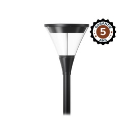 [100856] Lanterne sur mat LED Noir 40W IP66 IK09 3000K - Garantie 5 ans