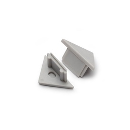 [9870] Terminaison Gris pour Profile Angle 45° Pack de 2