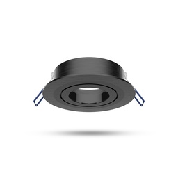 [77120] SUPPORT DE SPOT ROND INCLINABLE/ORIENTABLE NOIR Ø92 mm