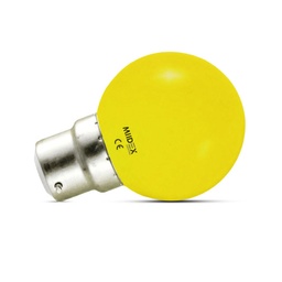 [7645] Ampoule LED B22 Couleur Bulb 1W Jaune
