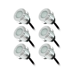 [70752] KIT SPOT LED TERRAS 6x0,6W 12V 6000K