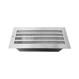 [70745] Inbouw LED spot E27 Rechthoek Raster Inox 304