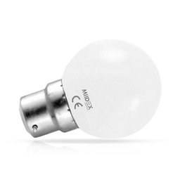 [76400] LED lamp B22 Bulb 1W 6000K Blister x 2